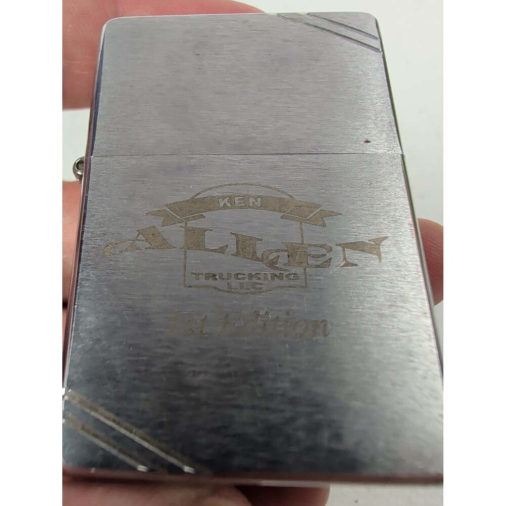 Zippo Advertising Logo Ken Allen Trucking 1st Edition Double Side Graphic
